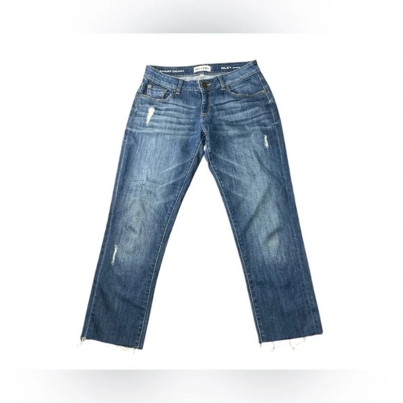 DL1961 Women's Blue Smart Denim Riley Boyfriend Relaxed Jeans 25 - Picture 7 of 8